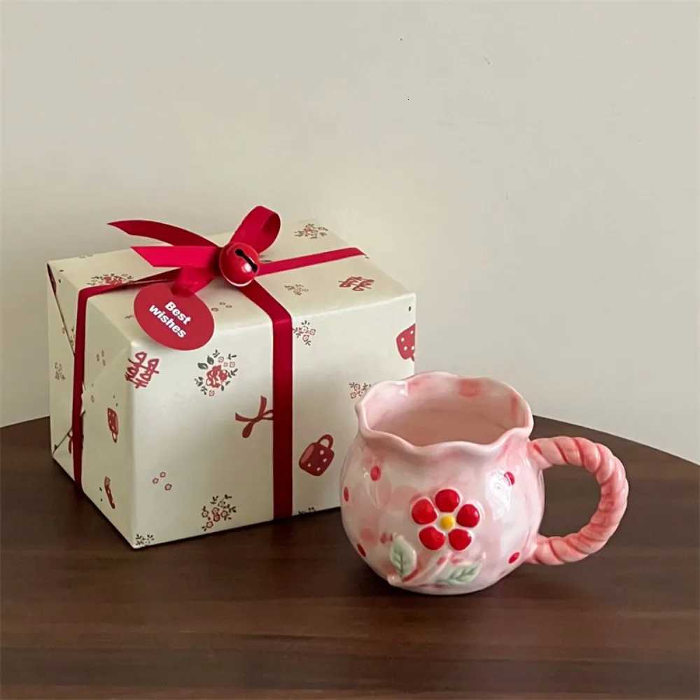 Cute ry Ceramic g Small Design Water Cup with Gift Box Household Drinking Set KitchenDining and Bar H251215