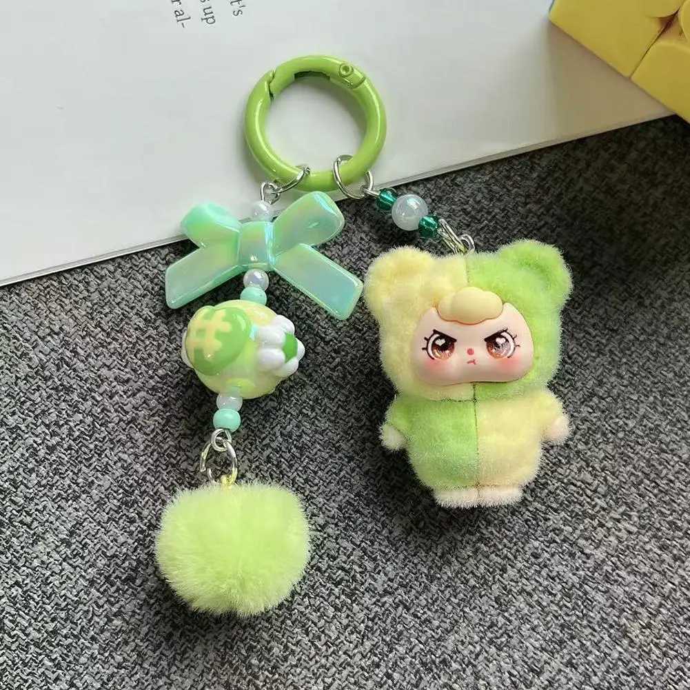 THREE Keychain Doll Couple Keyring Kawaii Cartoon Creative Bag Pendant Charms Backpack Decoration Gifts 2025 New M251215