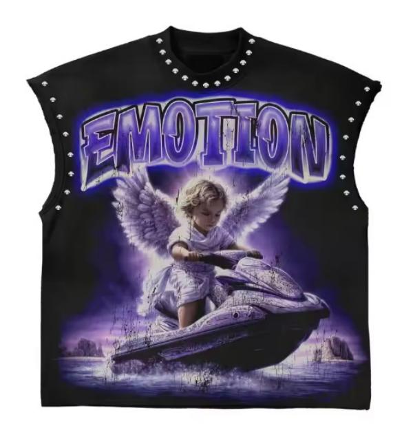 Men's T Shirts Men And Women Personality Trend Garbage Pure Cotton Sleeveless Vest Summer Street Punk Beach Style Casual Daily Basic Top