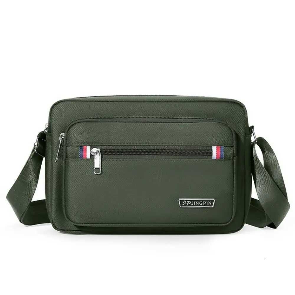 Men Crossbody Bags Male Nylon Shoulder Bags 4 Zippers Boy Messenger Bags Man Handbags for Travel Casual Large SatchelT251215