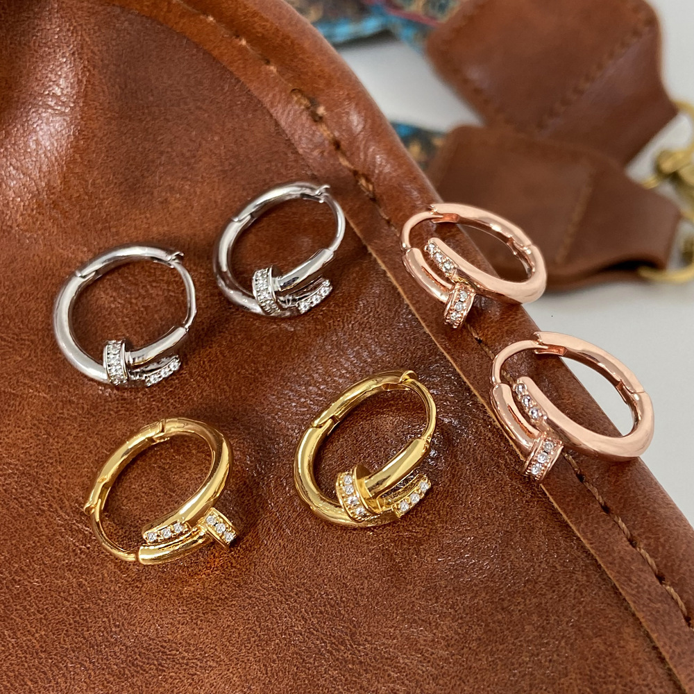 Designer Earrings With Moissanite Inlaid Luxury Women's Earrings Simple And Lightweight Multifunctional Earrings Fashionable And Versatile Niche 