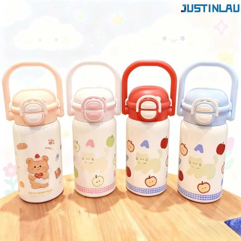 316 Stainless Steel Insulated Water Bottle High-Value Student Water Bottle Portable Childrens and Girls Straw Cup Cute Cup H251215