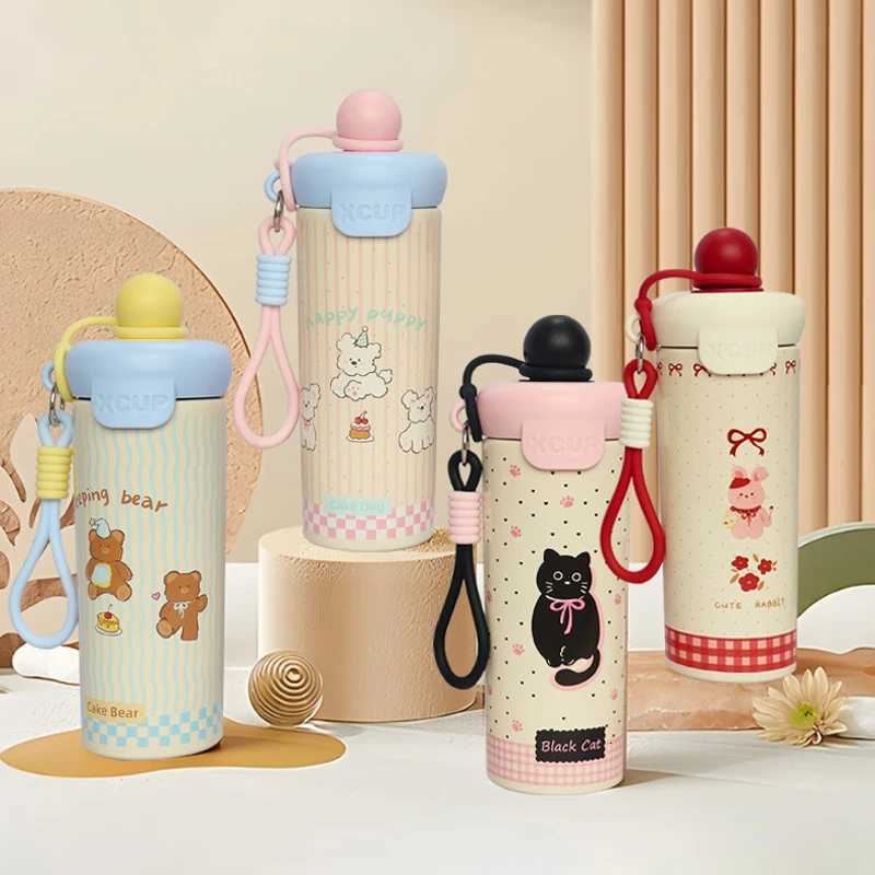 Portable Cartoon Vacuum Cup High-Capacity With Lifting Rope 316 Stainless Steel Cup Bottle Insulated Water Bottle Boys And Girls H251215
