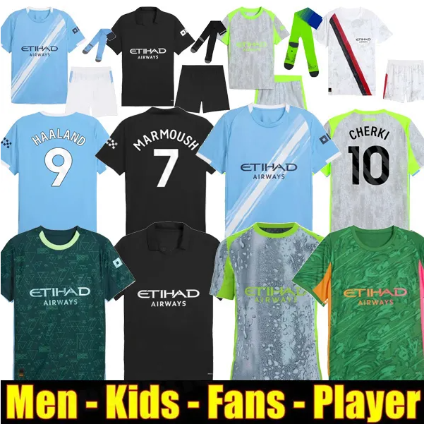 MARMOUSH HAALAND CHERKI 25 26 SOCCER JERSEYS REIJNDERS FODEN SAVINHO MAN 2025 2026 RODRIGO GVARDIOL AIT-NOURI CITY KidSuper jersey football kit shirts men kids
