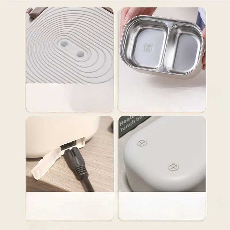 Mtifunction Electric Lunch Box Corded Heating No Water Needed Cooking Capability Mti Layer Insation Off Car Use H251213
