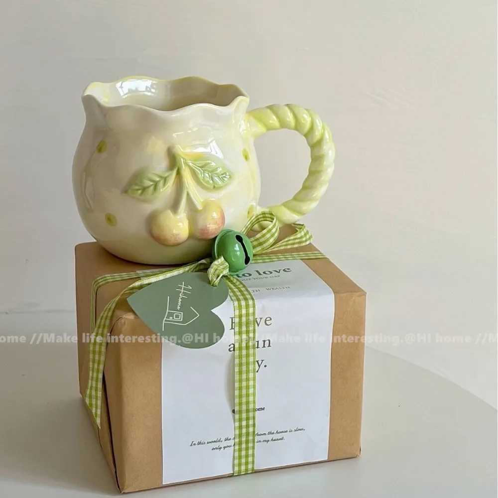 Cute ry Ceramic g Small Design Water Cup with Gift Box Household Drinking Set KitchenDining and Bar H251215