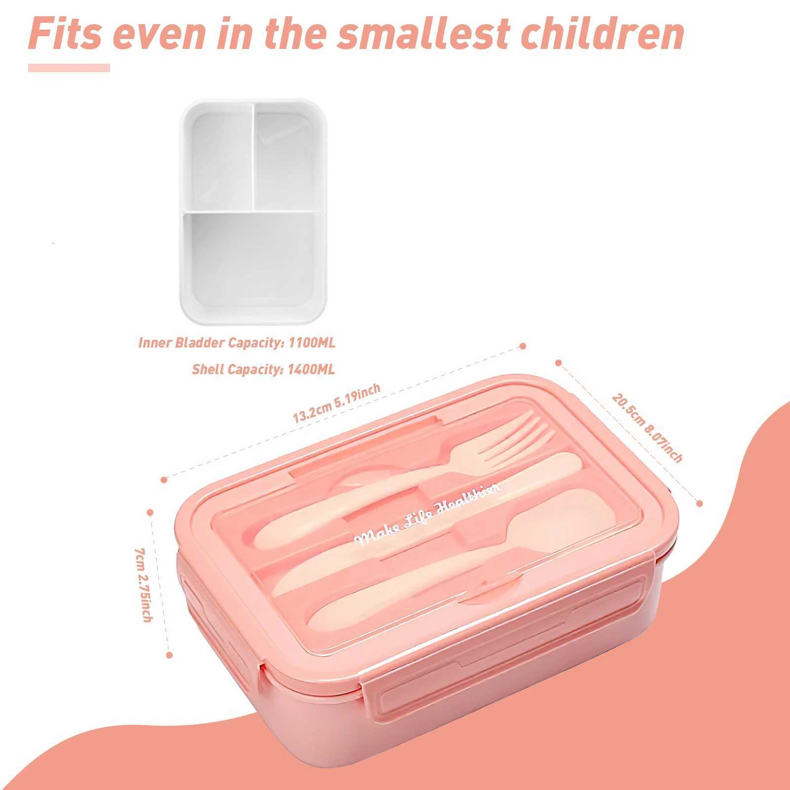 3 Grids Microwave Plastic Lunch Box Portable Detachable Fruit Bento Box Stackable Food Container For School Travel Off Picnic H251213