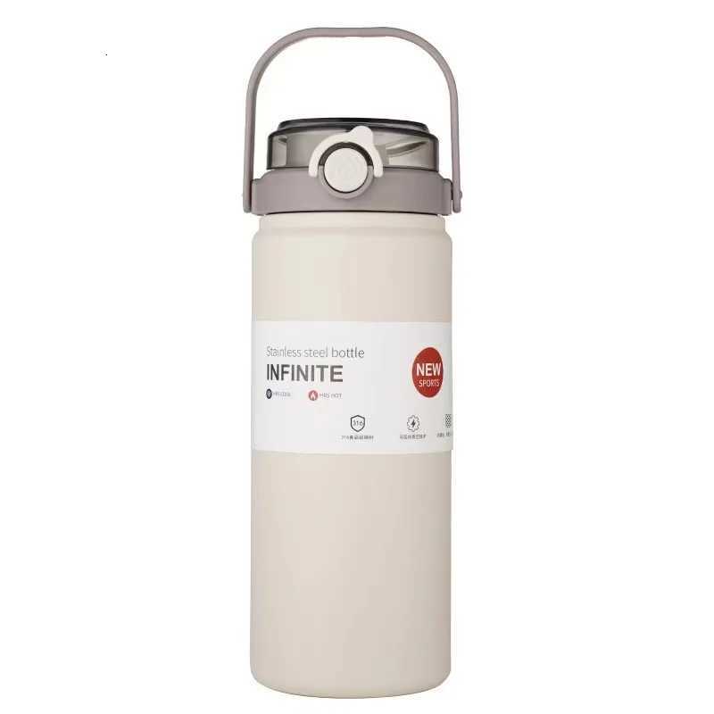Outdoor Large Capacity Thermos Cup High-value Student Sports Kettle New Portable Handle Double Drink Thermos Cup H251215