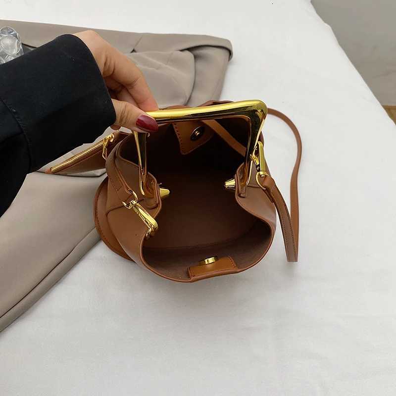 Luxury Gold Evening Purse And Handbag Fashion Clutch Bag Designer 2 Set Bucket Tote Bag Women 8 Color Pu Leather Crossbody Bags H260523