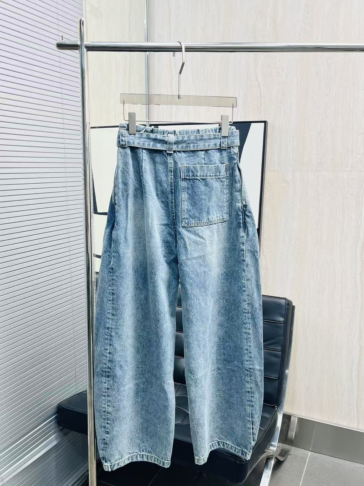 Blue Women Streetwear Vintage Fashion High Waisted Wide Leg Jean Female Trouser Letter Hip Hop Baggy Denim Pants Women's Jeans S--XL Z260313