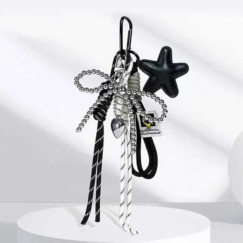 Trendy Bag Hanging Charm Bowknot Star Key Ring Versatile Keychain Pendant Exquisite Backpack Decoration Accessories Gifts M251215