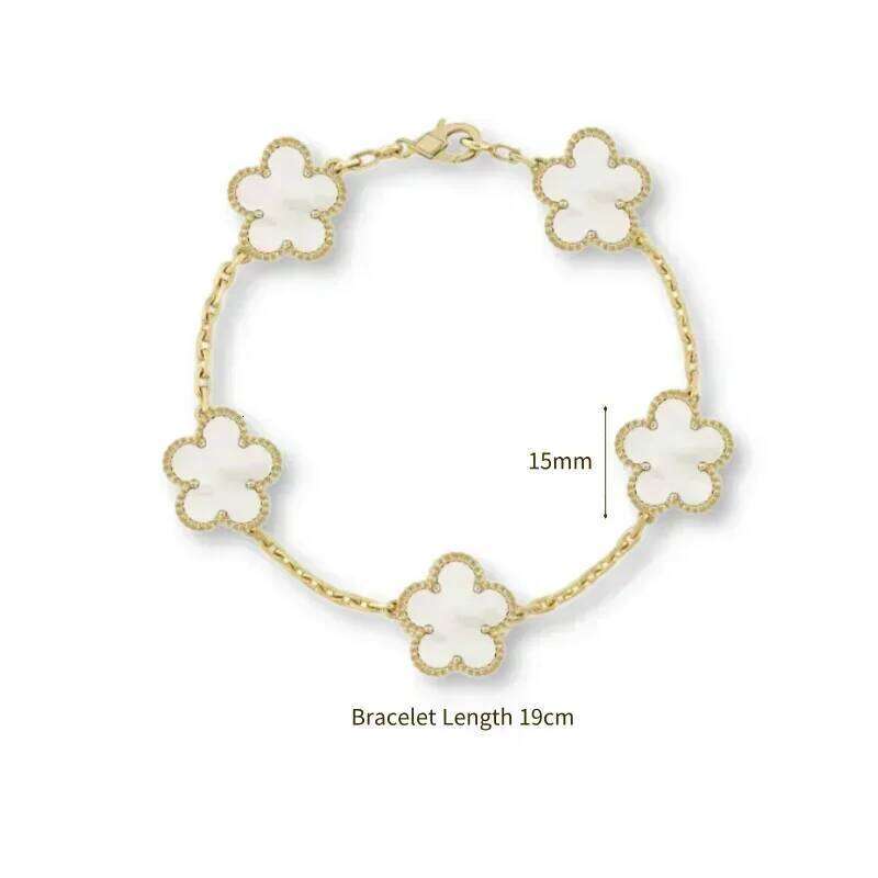 2025 New Hot Selling High Quality Natural Gemstone Four Flower/Five Leaf Flower Women Bracelet Luxury Jewelry