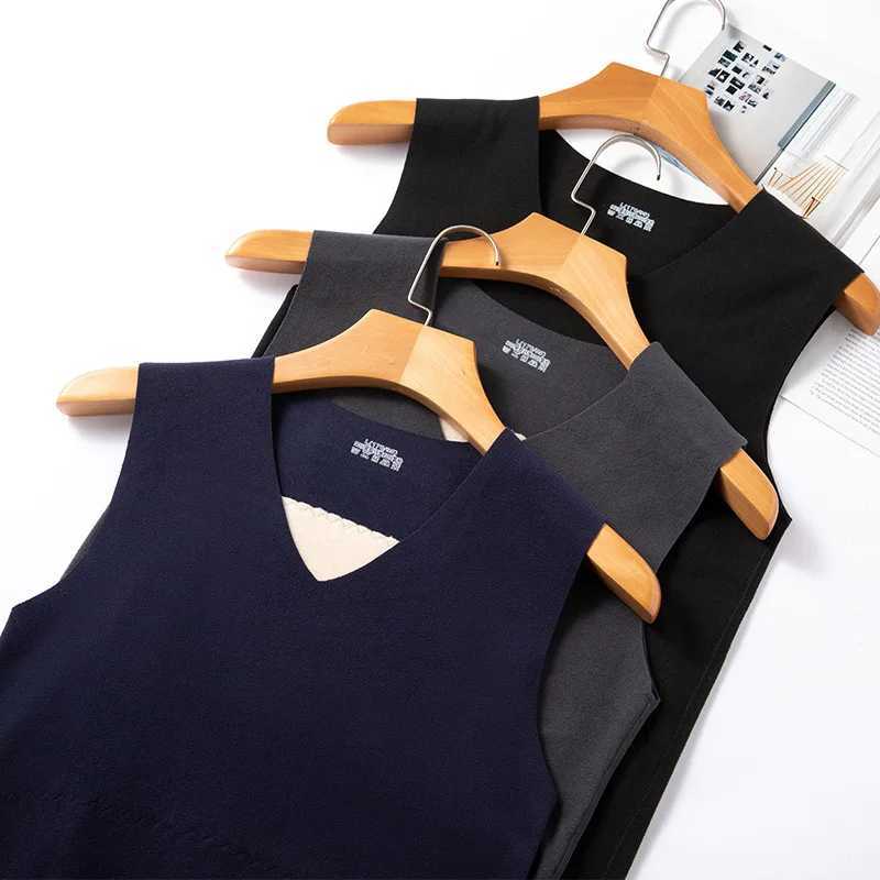 1pcs Autumn Winter Mens Patch Thermal Vest Seamless Warm Lingerie Male Comfortable Warm Top Man Inner Wear Sleeveless Base Shirt G251215