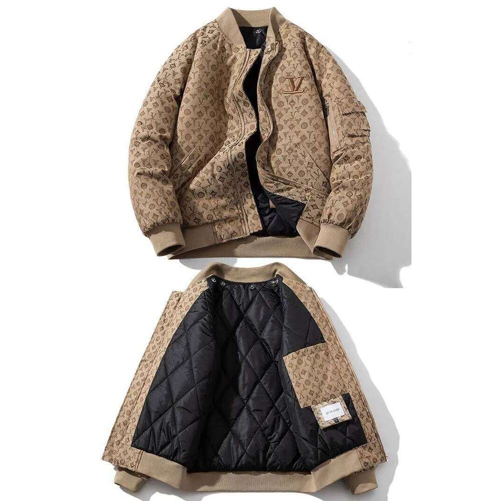 Tide Brand American Retro Casual Thickened Baseball Men And Women Couple Bomber Jacket Cotton Coat