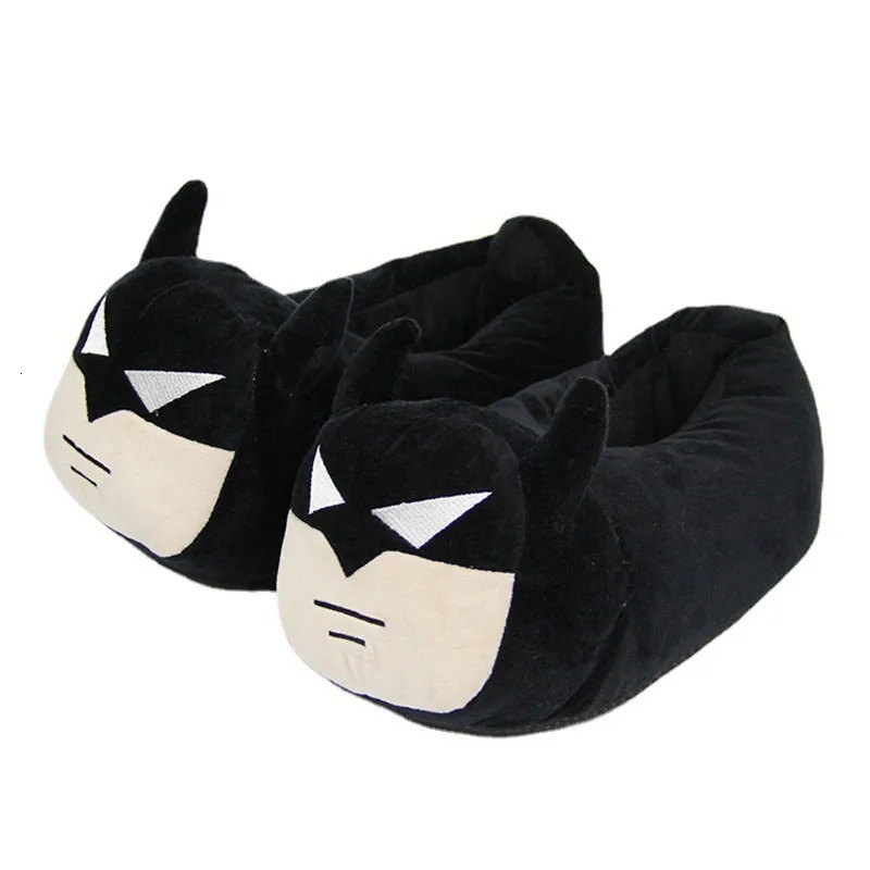 28cm Cartoon Shoes Batman Slippers Anime Figure Cosplay Winter Warm Shoes Adult Indoor Floor Homewear Shoes Party Gift 251210