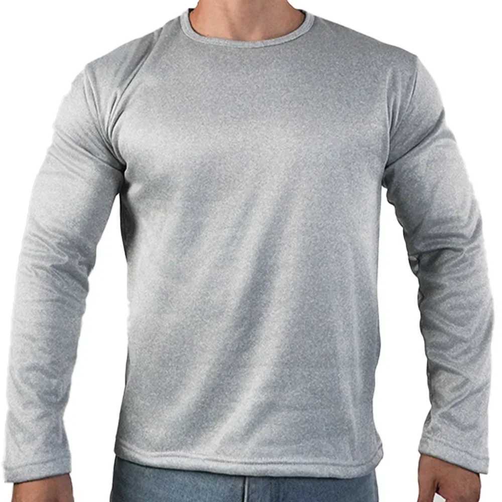 Mens Winter Thermal Underwear Extreme Cold Weather Long-sleeved Base Layer Top Fleece Lined New Winter O-Neck Bottoming Shirts G251215