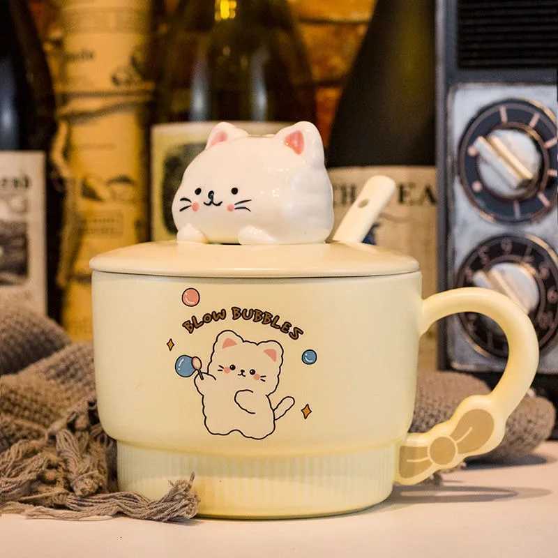 Creativity Lid Ceramics Instant Noodle Porridge Bowl Young Girl Dorm Ro Student Off Super Large Japanese Cup Lunch Bowl g H251215