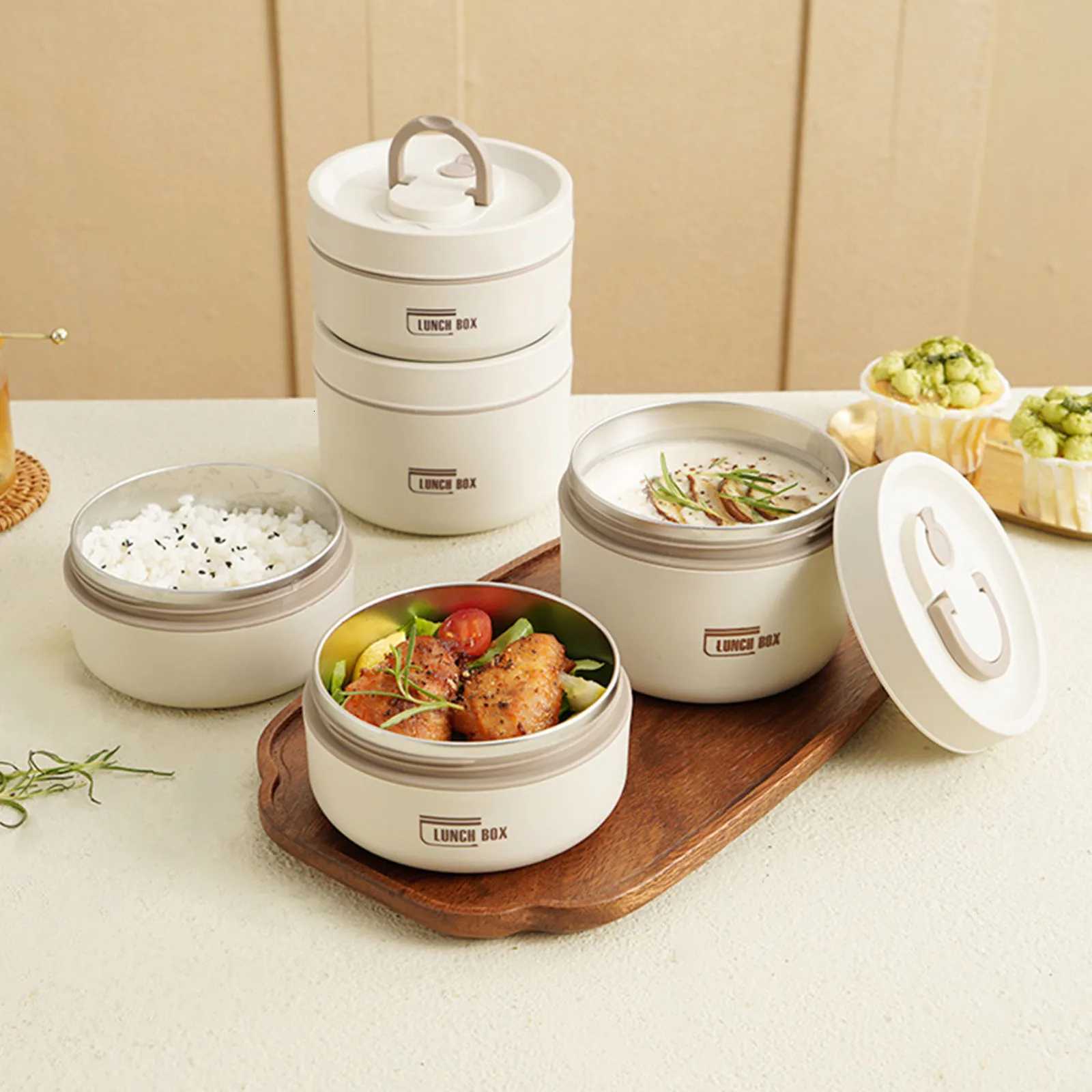 Food Storage Container Picnic Portable Leak-Proof Fruit Salad Box Microwave 304 Stainless Steel Insated Lunch Box H251213