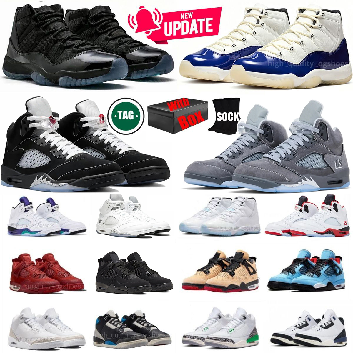 2026 sneaker 4s 5s 11s 3s designer Basketball shoes 5 wolf grey Fire Red 35th Anniversary 11 gamma blue Royal Blue 4 black cat women men shoes trainers 36-47