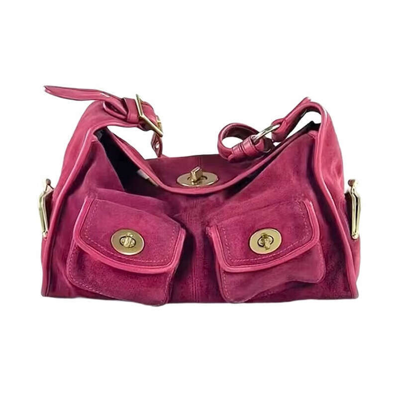 New Retro Design Autumn Winter Underarm Simple Versatile Multi-Pocket Commuter Shoulder Bag for Women