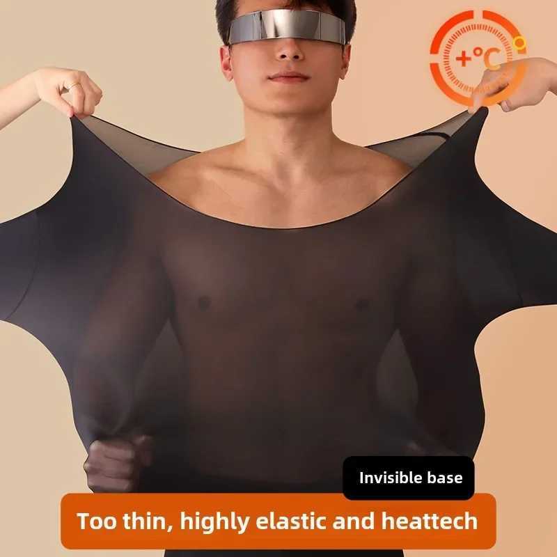 2024 Winter Base Layer Suit for Men 1PC Ultra-Thin Thermal Underwear Set Keep Mens Skin Warm and Comfortable G251215