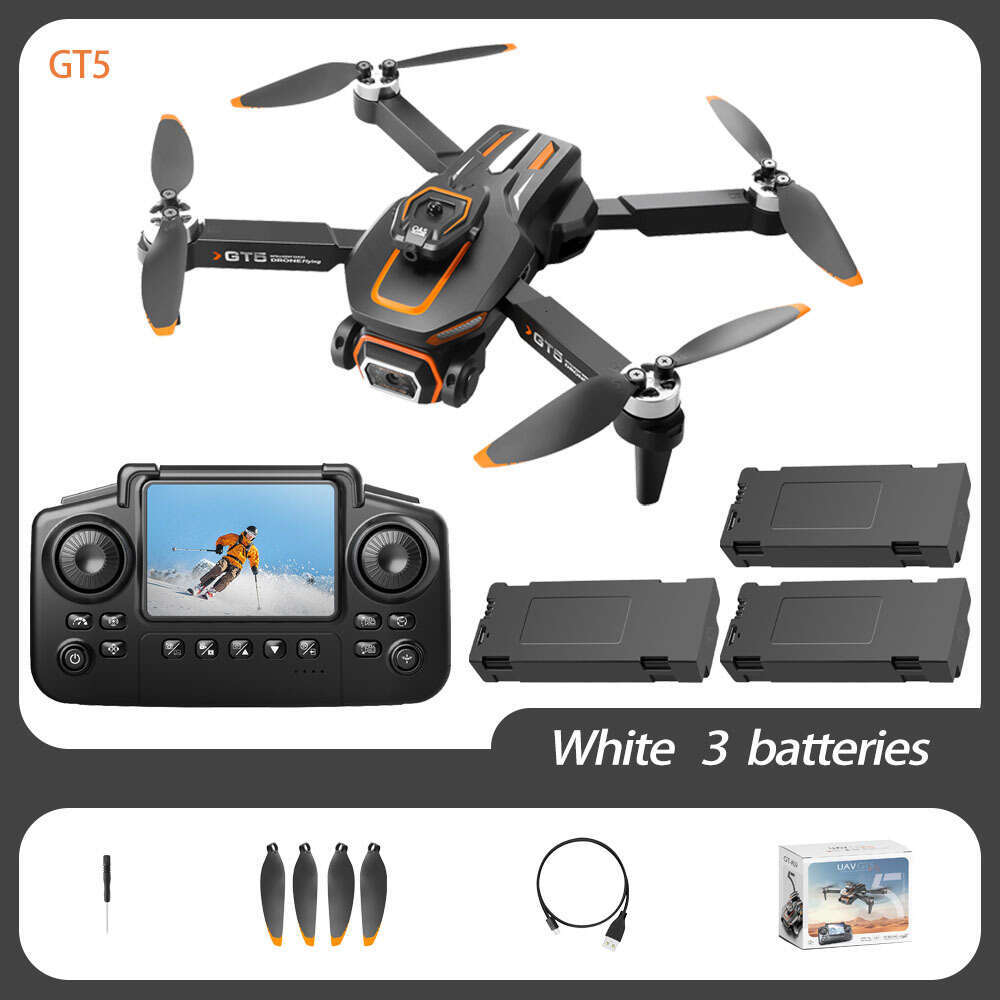 Famous Brand Cross Border GT MAX Drone With Screen Optical Flow Positioning Quadcopter Brushless Motor Remote Control Aircraft Toy