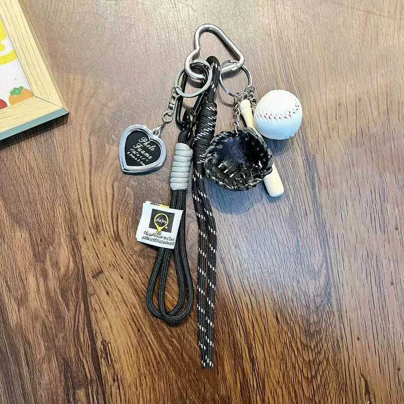Simulated Baseball Funny Baseball Keychain Car Key Holder Bag Charm Woven Climbing Rope Ornament Decoration M251215