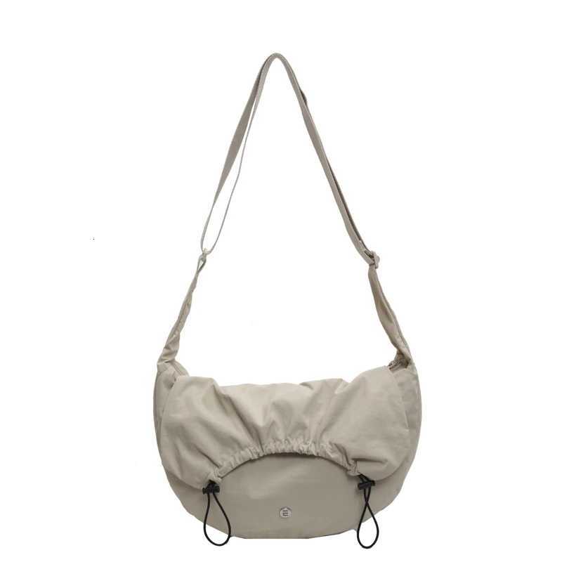 Women Hobo Sling Bag Large Capacity Drawstring Fashion Shoulder Bag Adjustable Strap Daily Messenger Bag Simple Satchel BagT251215
