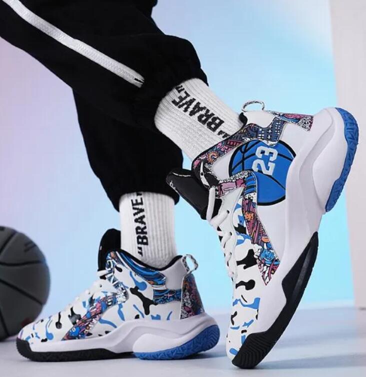 2026 Boy and teenager Basketball shoes sports sound sneakers student sports training shoes boy trendy shoes Z 12.6-1