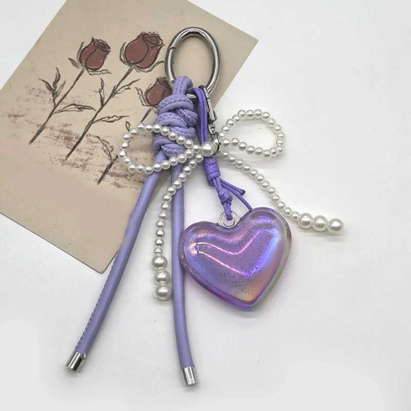 Heart Bow Woven Rope Cute Bag Pendant Keychain Jewelry Gift For Women Decoration Accessories M251215