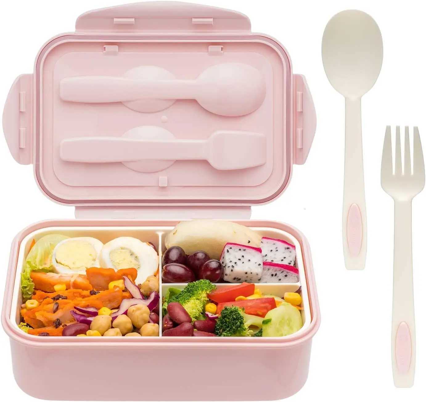 1400ML Bento Box with Utensils Leak-Proof BPA- Lightweight for Adts Kids H251213