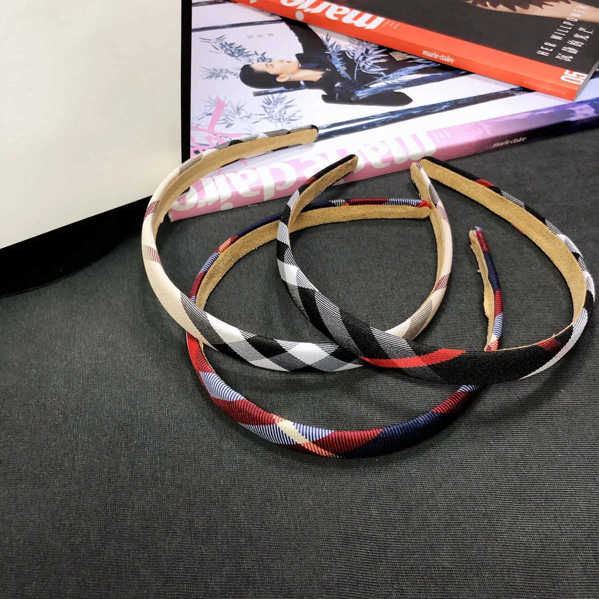 2025 New British Style Plaid Striped Sponge Headband for Women High Quality Fashion Thick London Plaid Print Hairbands Head WearXJ251215 - view 6