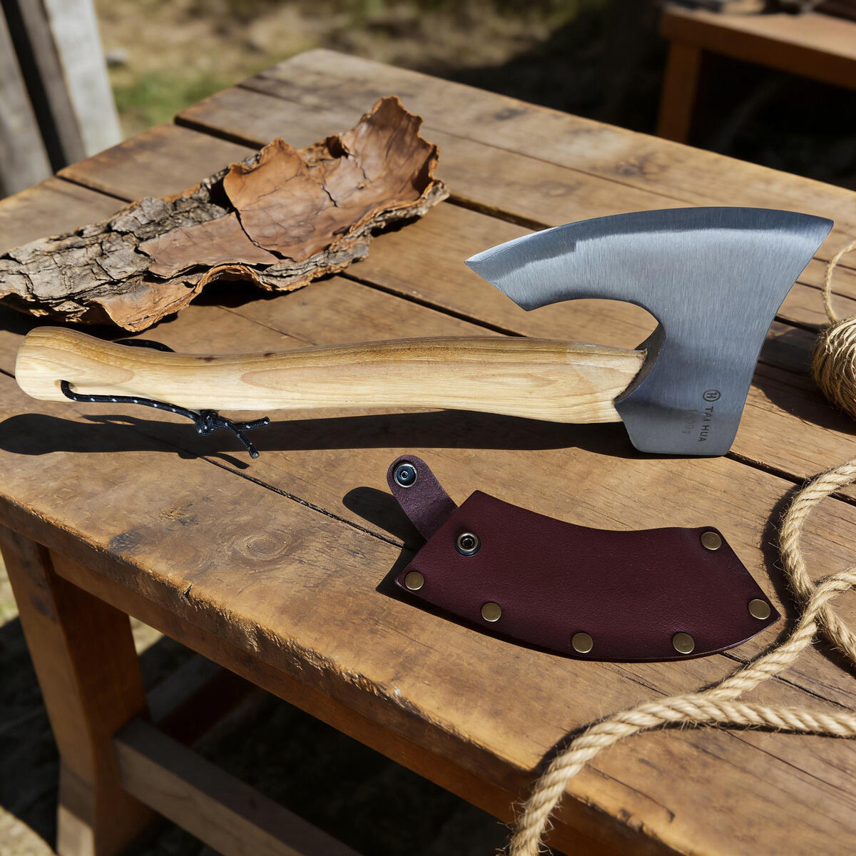 Carving Axe AX6 - Forged Camping Axes & Hatchets - Wood Chopping Axe, Hand Gardening Axes for Splitting