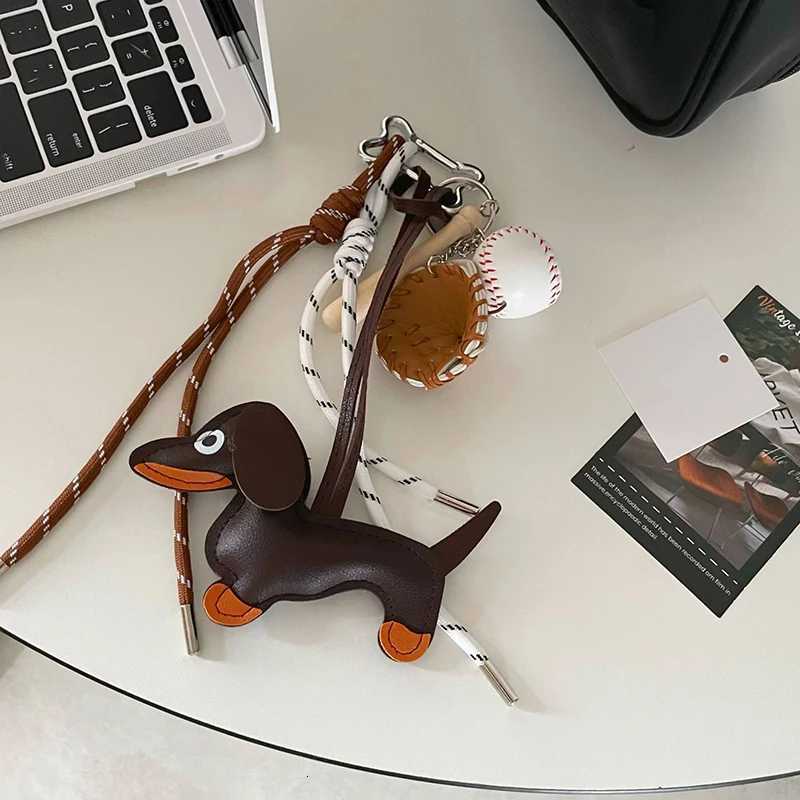 Original Keychain Nylon Woven Rope Sausage Dog Baseball Pendant Hang Bag DIY Personalized Accessories M251215