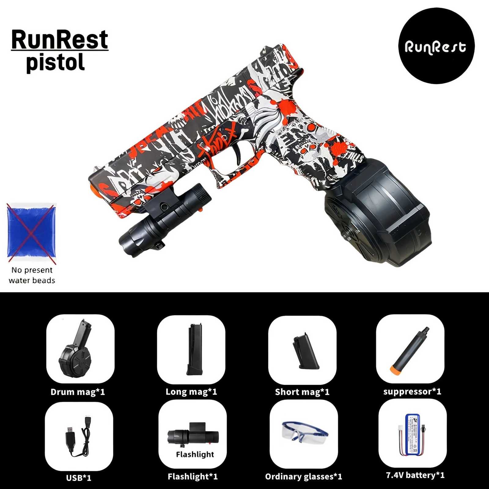 Blaster Gun Electric ball blaster pistol high-performance Orbeez gun cool toy gun outdoor activity splash ball toy shooting g W251215