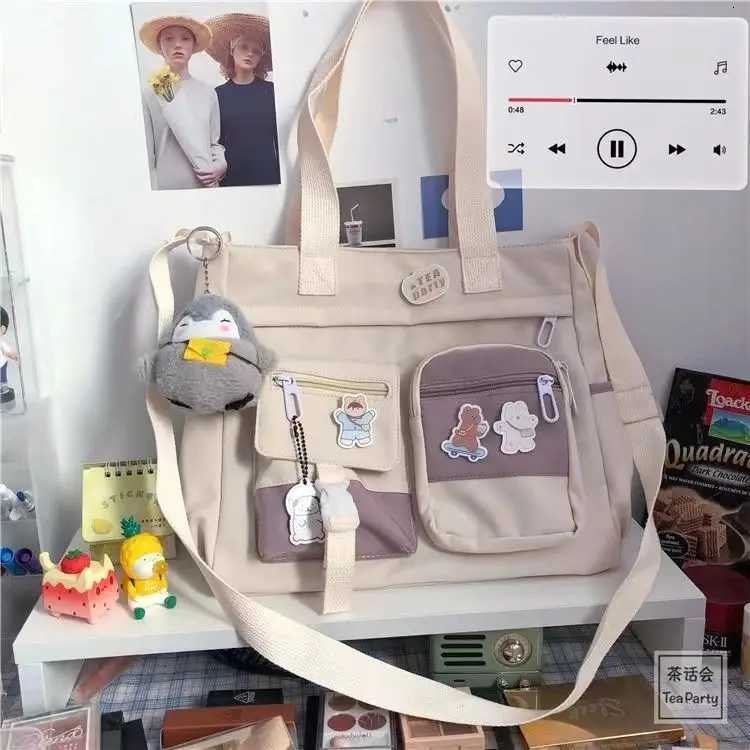 Nylon Waterproof Canvas Women Handbags Shoulder Bag Japanese Ladies Messenger Bag Student School Crossbody Bags for Girl SatchelT251215