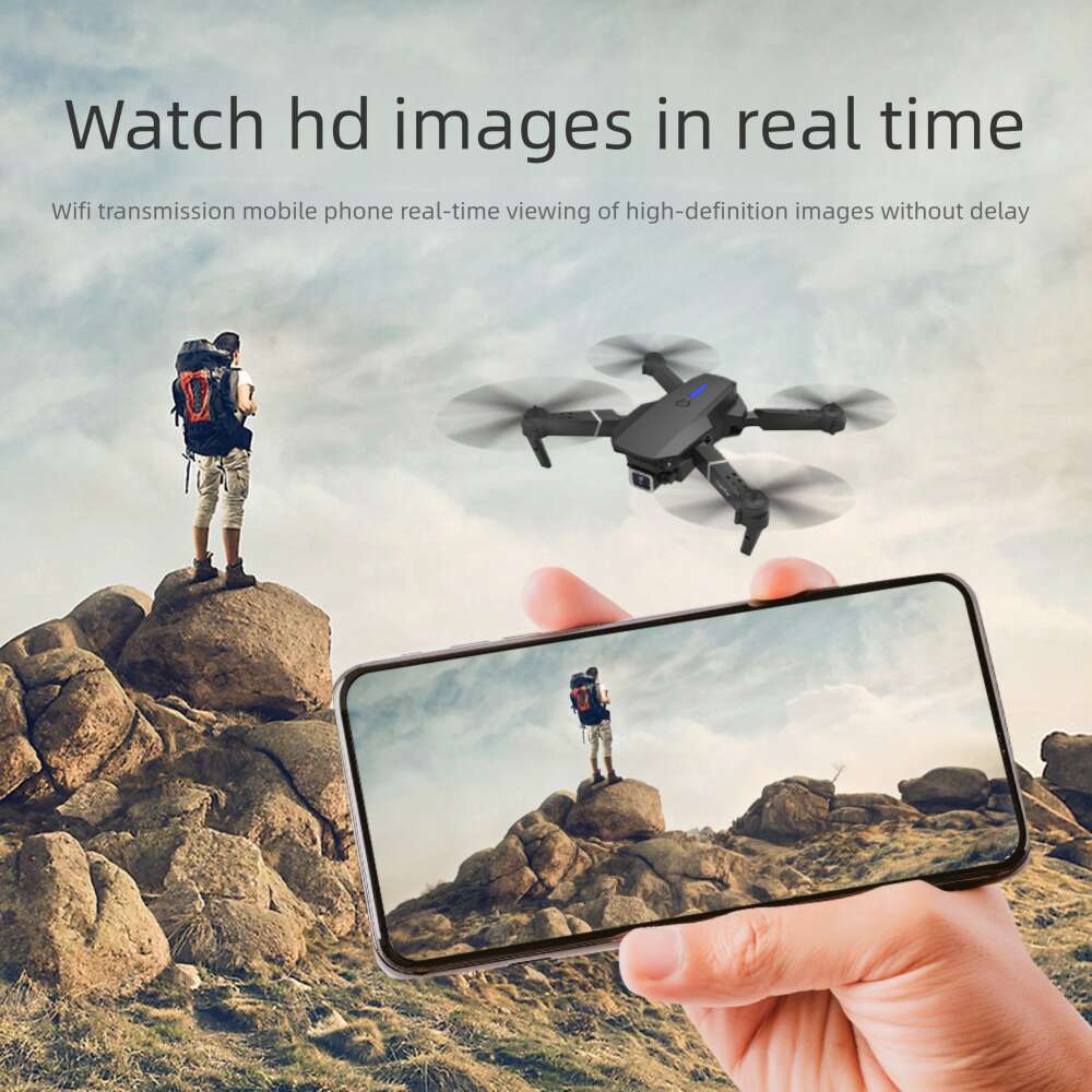 Famous Brand Cross Border E Pro Foldable Drone HD Dual Camera Aerial Photography Altitude Hold Quadcopter Remote Control Aircraft
