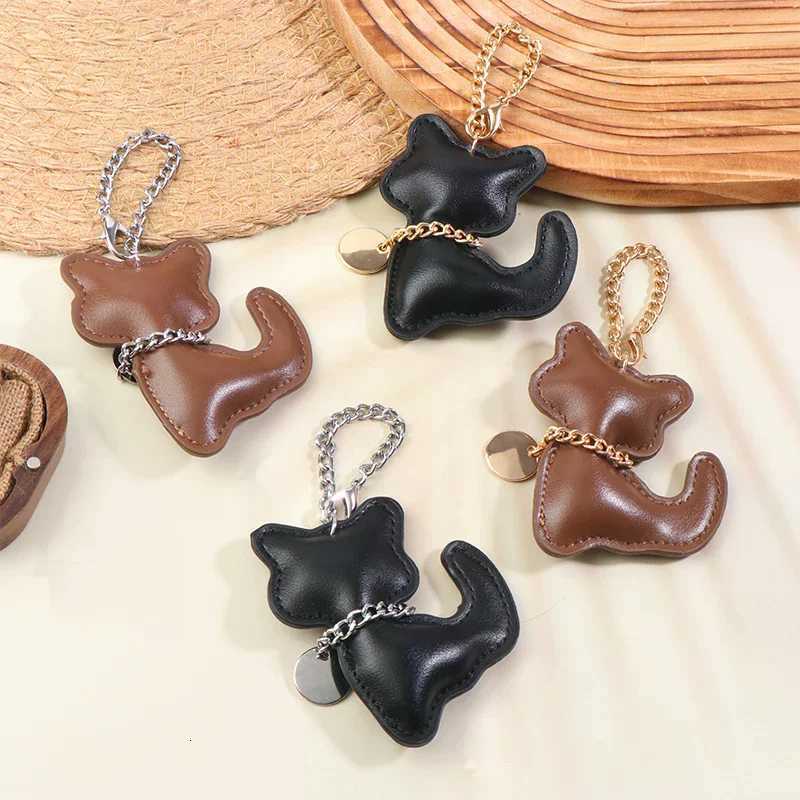 FAshion PU Leather Keychain Cute Animal Keyring Women Bag Charm Handbag Hanging Pendant Decoration Gifts M251215