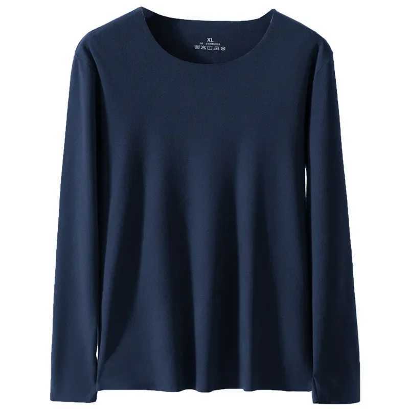 Fall Winter Double-Sided Fleece Long Sleeve Tshirt for Men Warm Innerwear Thermal Underwear Fleece-Lined Heat Top G251215