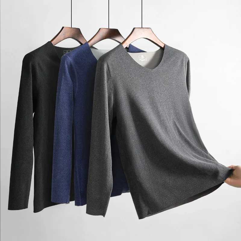 Modal mens thermal underwear mens seamless cold-proof basic style base layer top single-piece upper garment long-sleeved un G251215