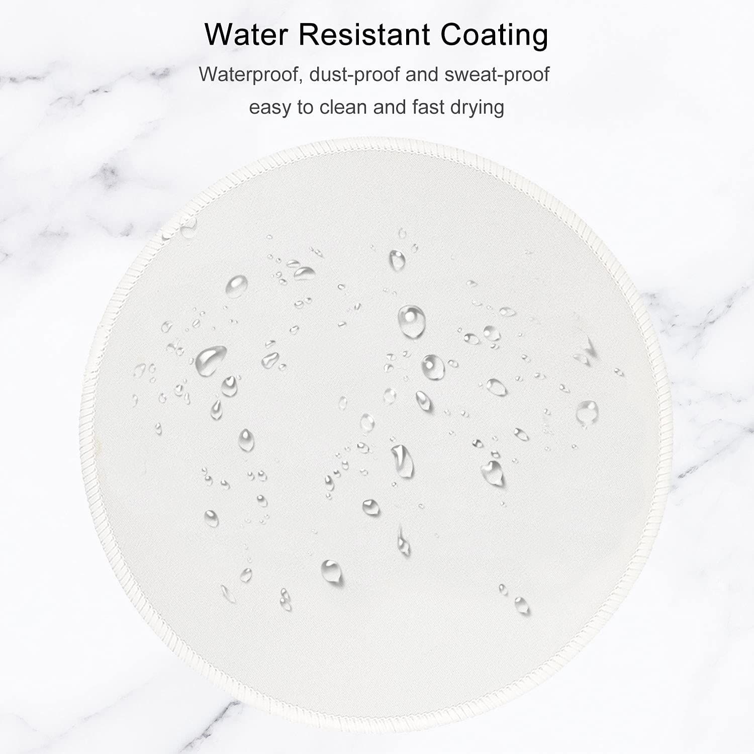 Sublimation Blank Mousepad Blanks with Non Slip Rubber Base Stiched Edge Round Mouse Pad for Heat Transfer Press Printing Crafts