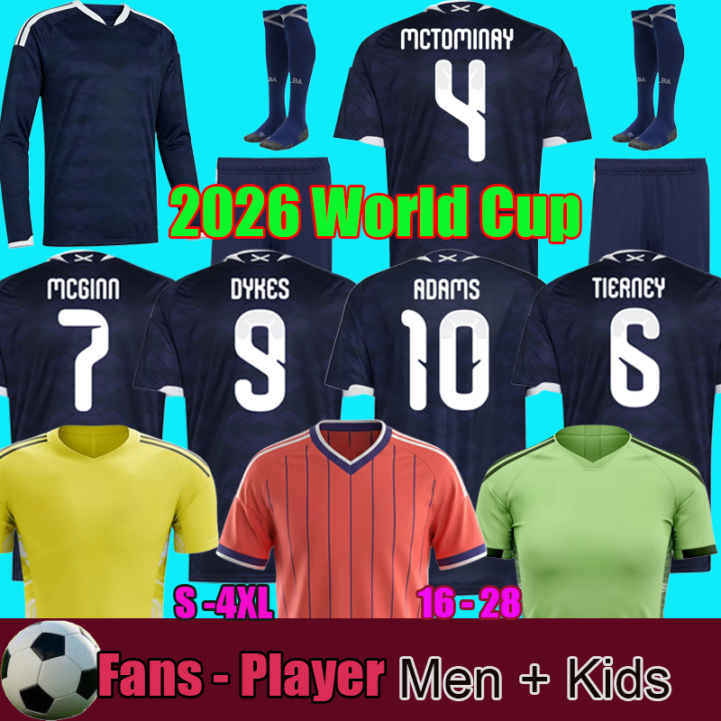 2026 World Cup scotland football shirt Soccer Jerseys 2025 2026 ROBERTSON McTominay McGREGOR SHANKLAND MCGREGOR Homemaillot de Foot men kids kits unifrom 25 26 top