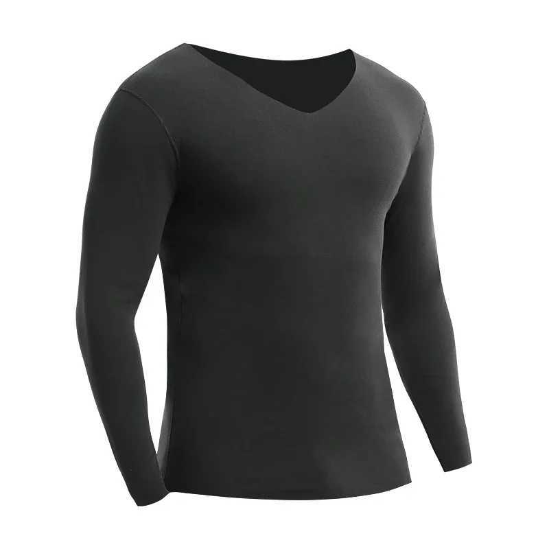 2PCS Mens thermal underwear seamless single-piece thickened and fleece autumn and winter outerwear basic base layer cold-p G251215