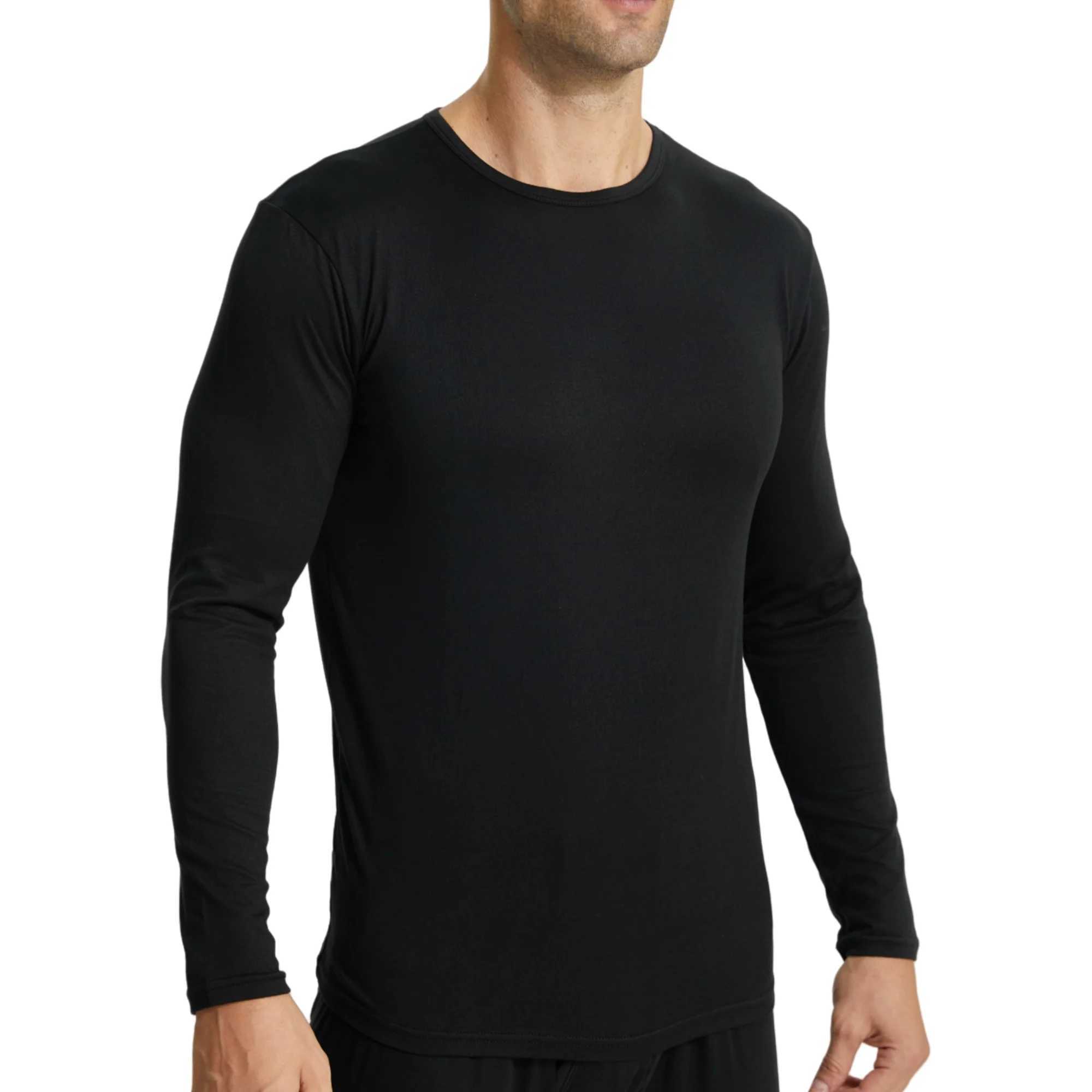 Thermal Shirts for Men Crewneck Long Sleeve Thermal Undershirt Men Base Layer Cold Weather Thermals G251215