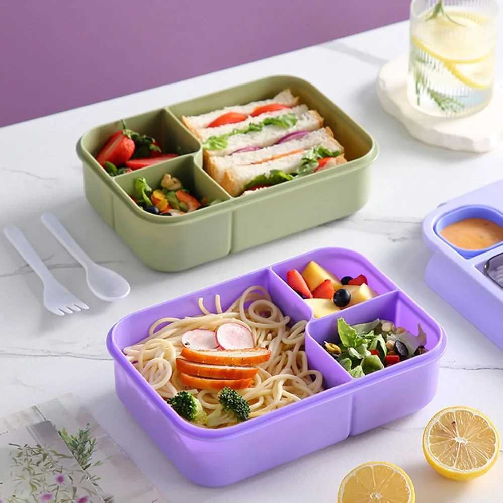 Lunch Box with Cpartments and Tableware Leak Proof Food Storage Box for Off Workers Picnic Lunch Box Microwave Oven Heating H251213