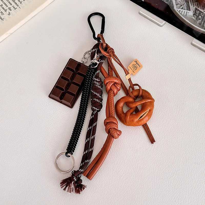 Multi Element Bag Pendant Cute Bread Bag Ornament Doll Creative Nylon Rope Pendant Keychain Decor M251215