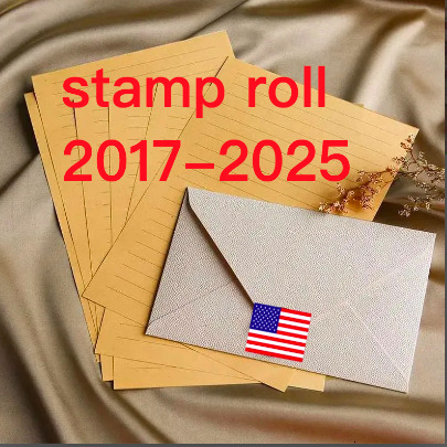 wholesale 2017-2025 best for your letter General Postcard Envelope Postage Adhesive Stamp roll Diy Stickers 2017-2025