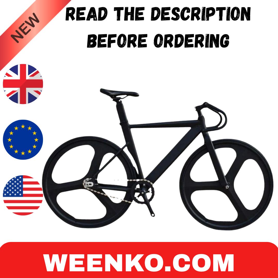Fixed Gear Bike 700C Muscular Aluminum Alloy Frame 48cm 52cm 56cm Bike Track Bicycle Fixie Bike with 3 Spoke wheel and V Brake