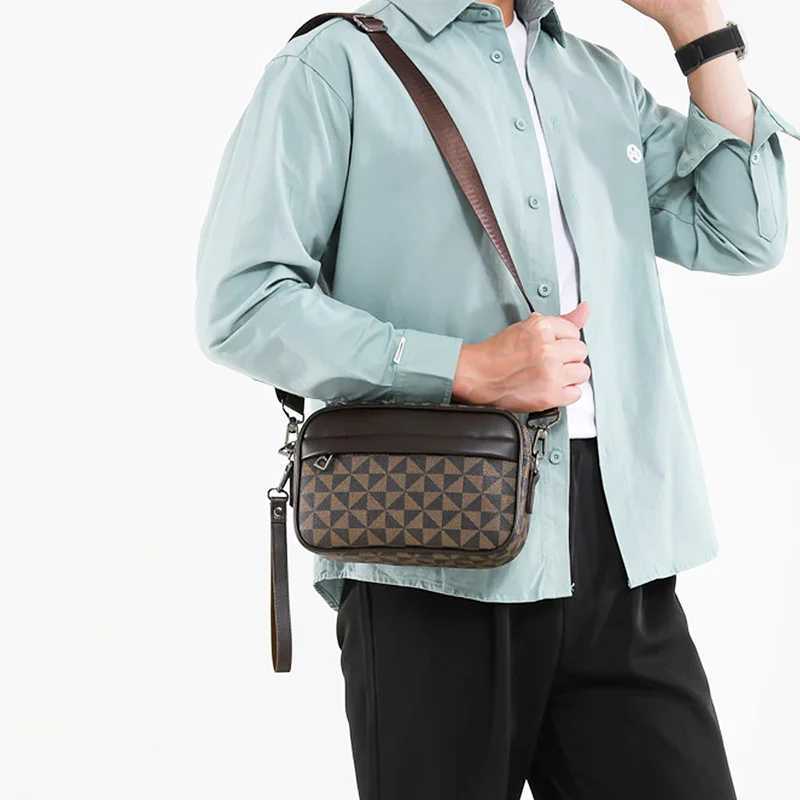 MaleT Casual Lightweight PU Leather Messenger Men Comfortable Wide Strap Crossbody Shoulder Bags for Business 1100368158