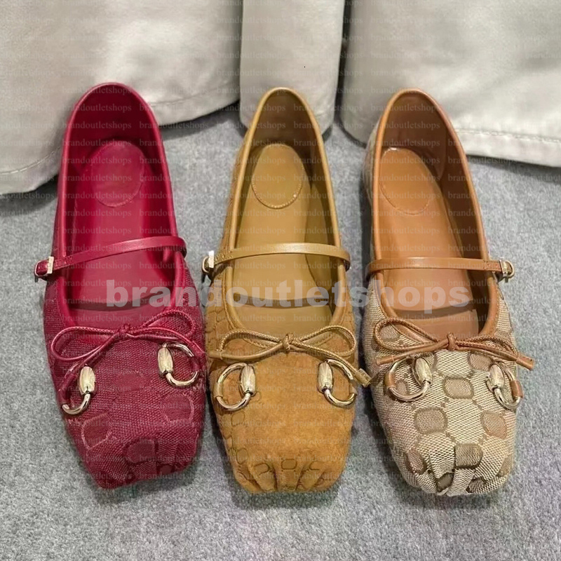 Luxury Ballet flat shoes Designer Professional Dance Shoes Crystal ballerinas Bowknot Round toe Shallow Mouth Single Shoe Mary Jane comfortable flat women Loafers